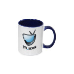 Mug bicolore bleu marine à personnaliser