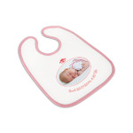 Bavoir bébé rose personnalisé