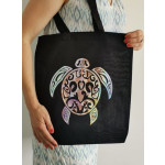 Sac en coton noir personnalisable