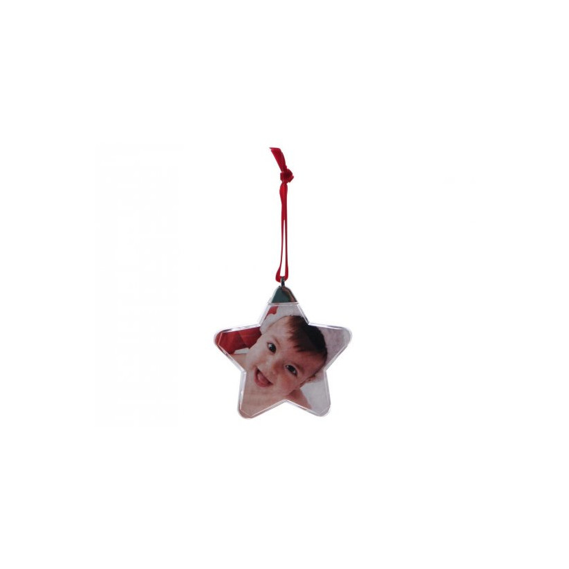 Lot de 6 Boules de Noel Personnalisables - Etoile