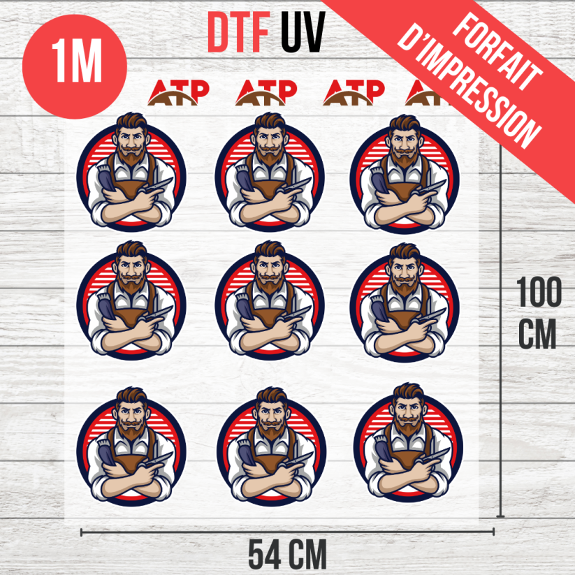 Forfait d'impression DTF UV