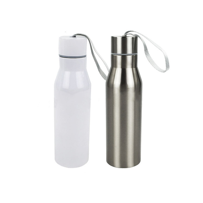Bouteille sublimation Sport Argent et Blanc