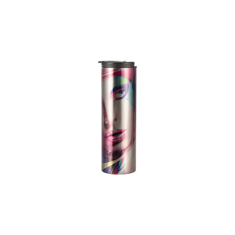 Gourde Tube Argent à personnaliser