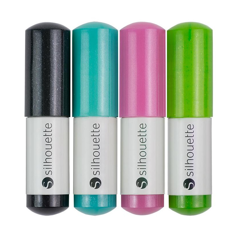4 stylos-billes pailleté pour Silhouette Cameo