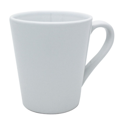 36 Mugs coniques 11oz blancs en céramique 