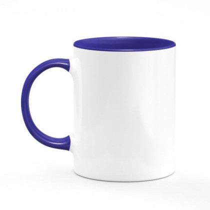 12 Mugs bicolores intérieur et poignée bleu Marine - ABBA