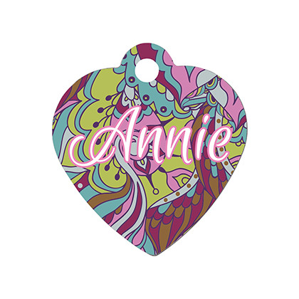 10 médailles pour animaux forme coeur
