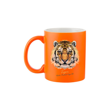 12 Mugs Fluorescents Orange