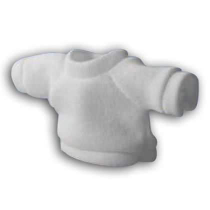 10 T-shirts Polyester Blancs pour peluche 23 cm