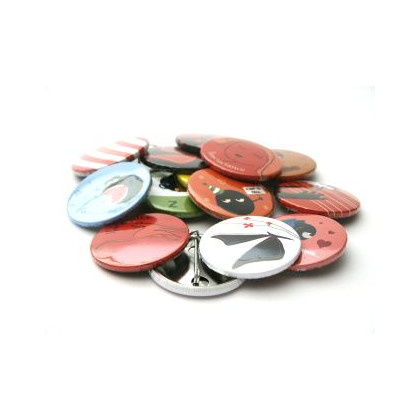 500 badges vierges 25mm avec épingle