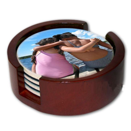 Support Rond en Bois pour sous-verres