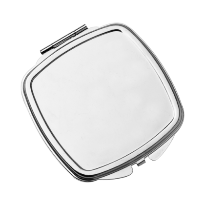 1 Miroir de Poche carré aux bords arrondis en Métal