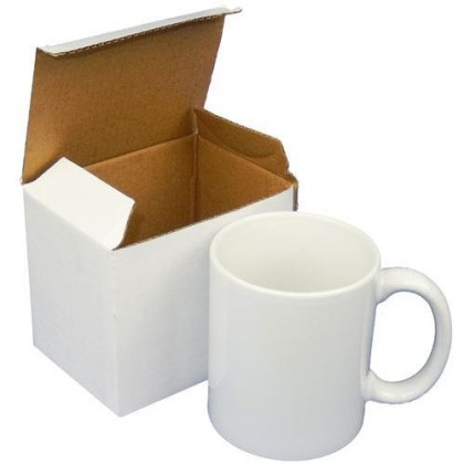 36 Mugs Blancs brillants en céramique + boites individuelles - OSLO