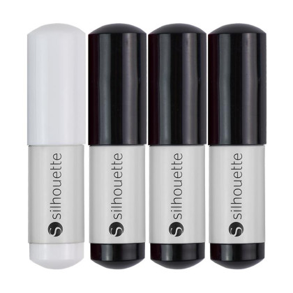4 Stylos-Billes Noir & Blanc Cameo
