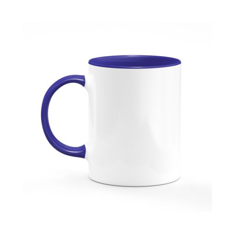 Mug bicolore bleu marine