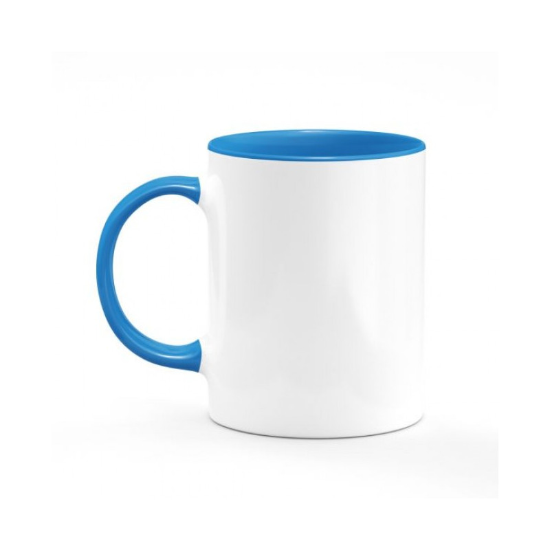 Mug bicolore blanc et bleu à sublimer
