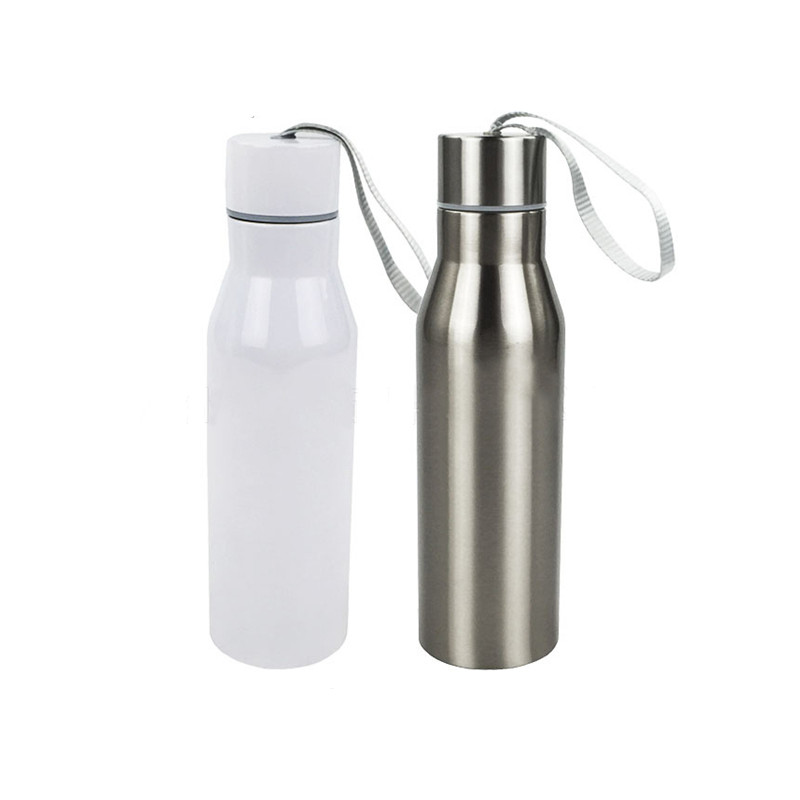 Bouteille sublimation Sport Argent et Blanc