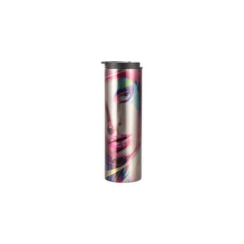 Gourde Tube Argent à personnaliser