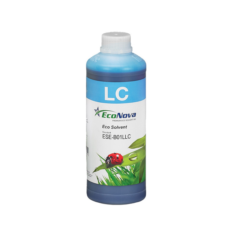 Encre Cyan légeren bouteille 1L Eco-solvant pour imprimantes Roland