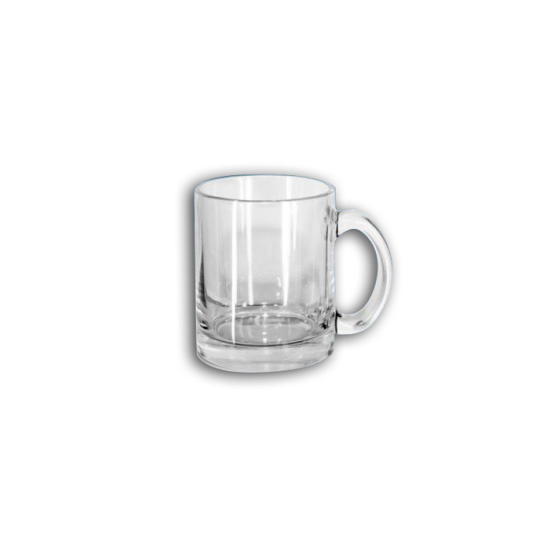 12 Mugs en verre transparent