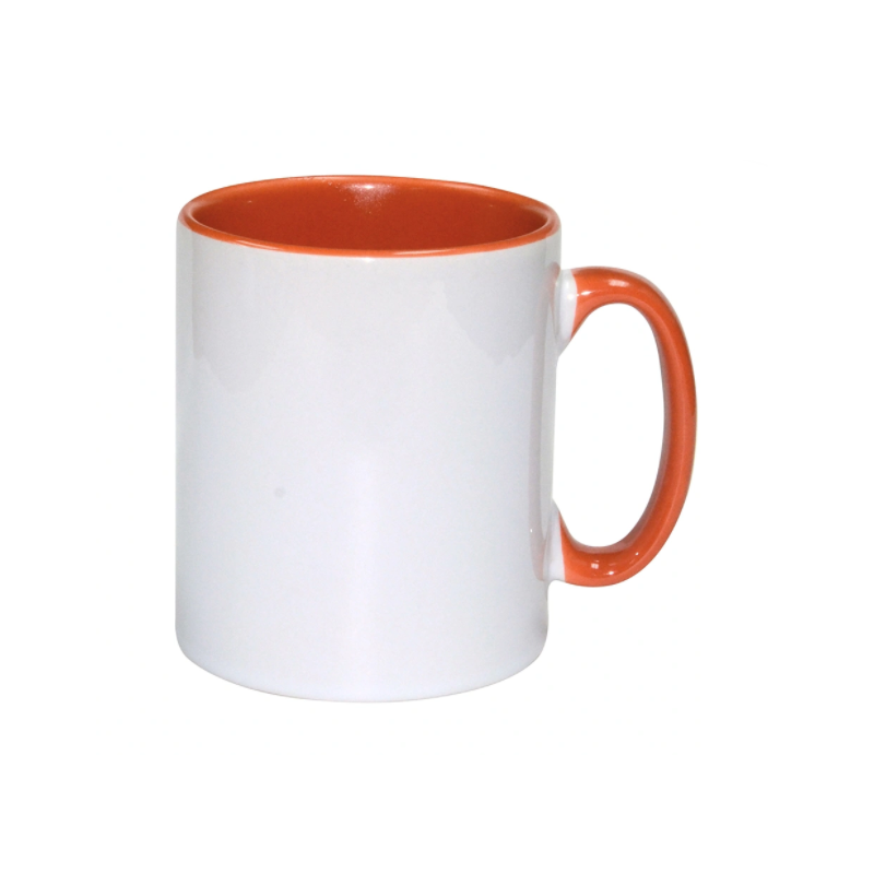 Mug bicolore blanc et orange