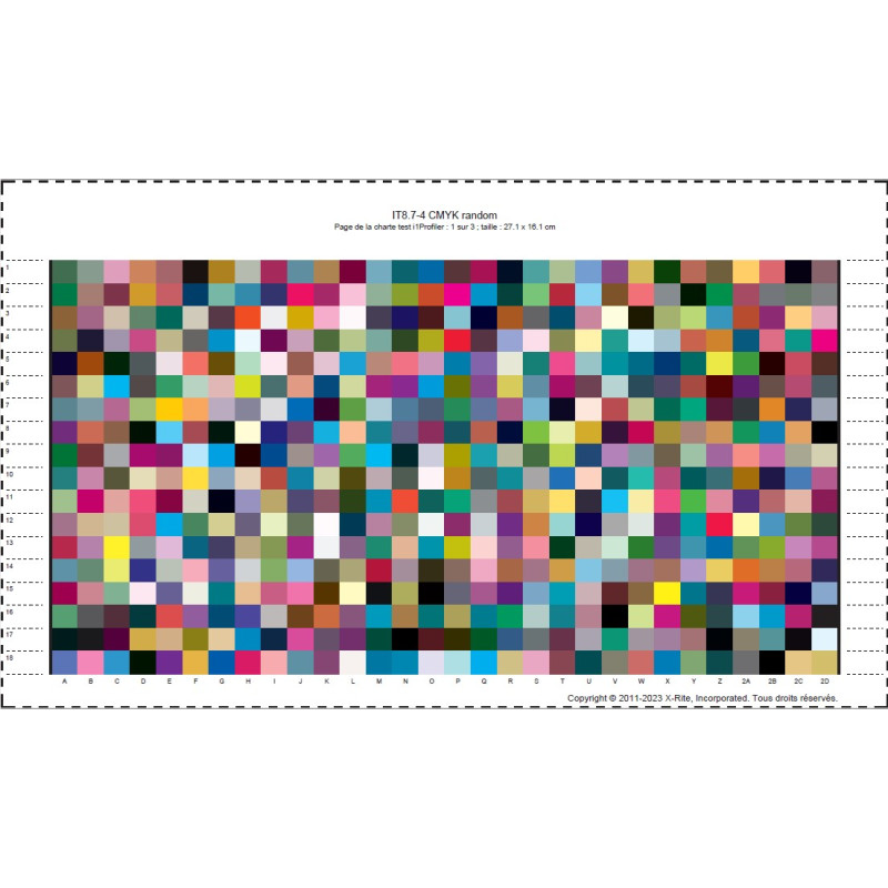 Palette de calibration pour imprimante DTF