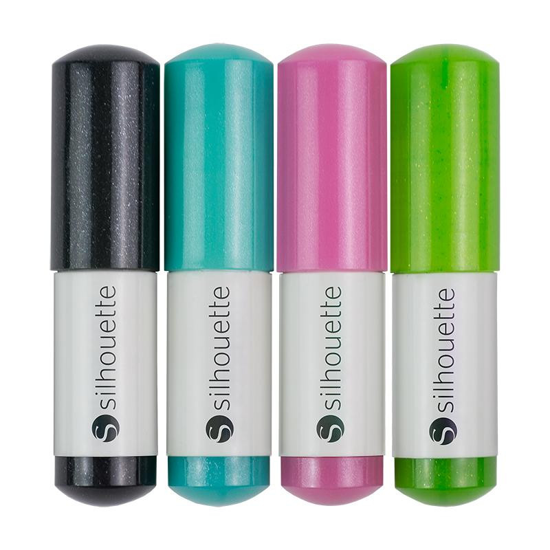 4 stylos-billes pailleté pour Silhouette Cameo