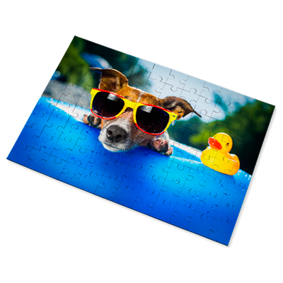 1 puzzle vierge rectangle en bois - 96 pièces - 24 x 35cm