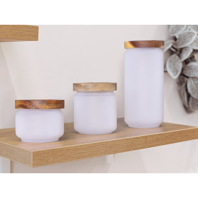Nouveauté ! 1 Pot en Verre Givré Sublimable