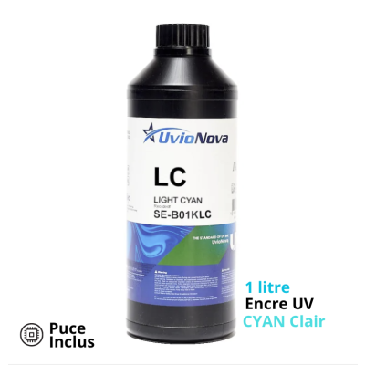 Encre Cyan CLAIR UV INKTEC FR170 (compatible Mimaki LUS170) avec Puce Incluse - 1 Litre
