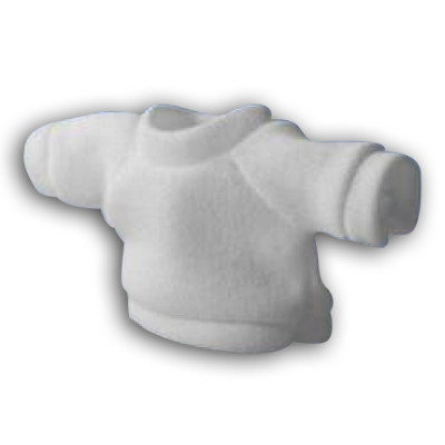 10 T-shirts Polyester Blancs pour peluche 23 cm