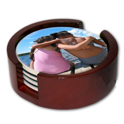 Support Rond en Bois pour sous-verres